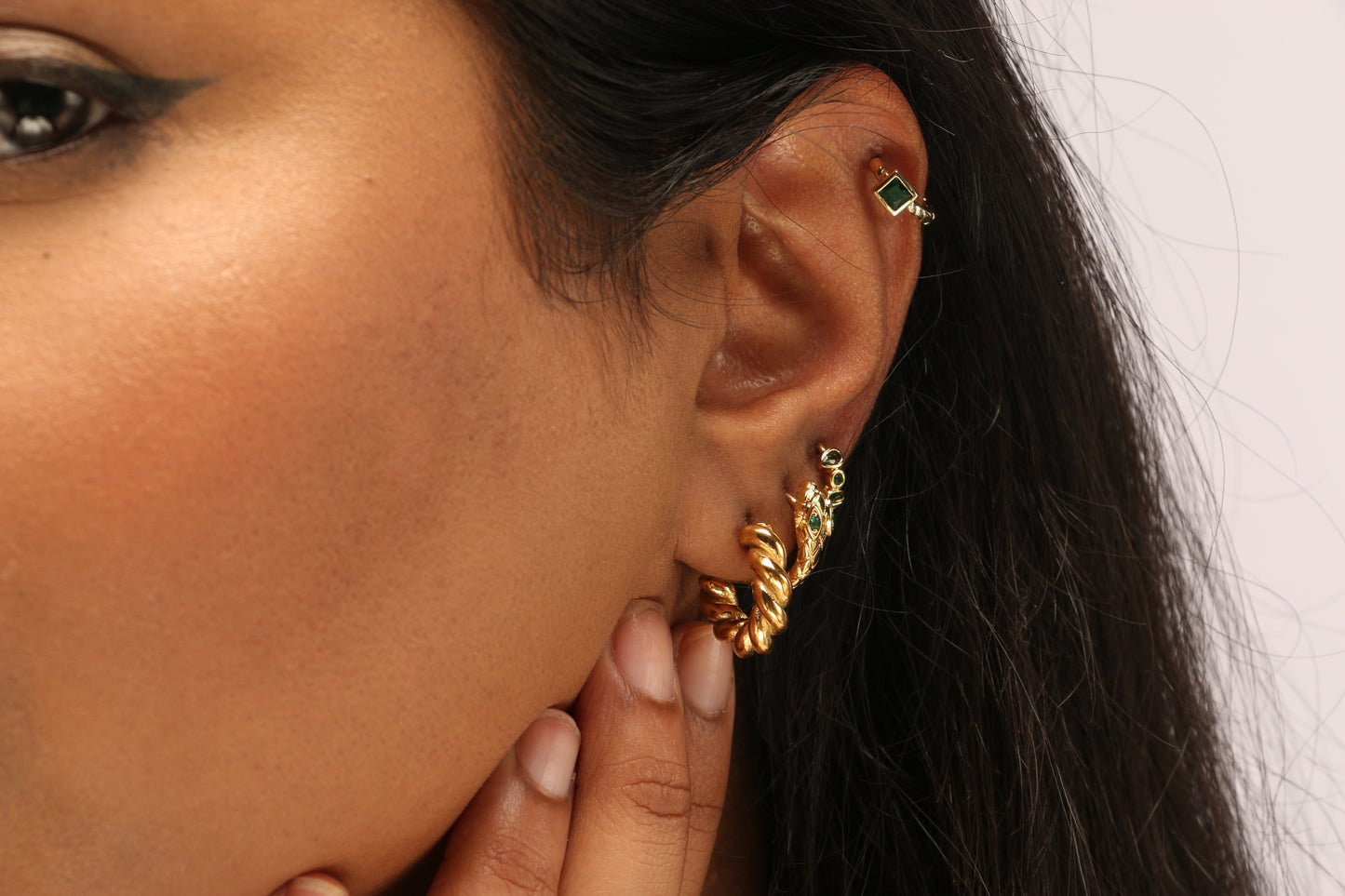 Allegra Gold Helix Hoops