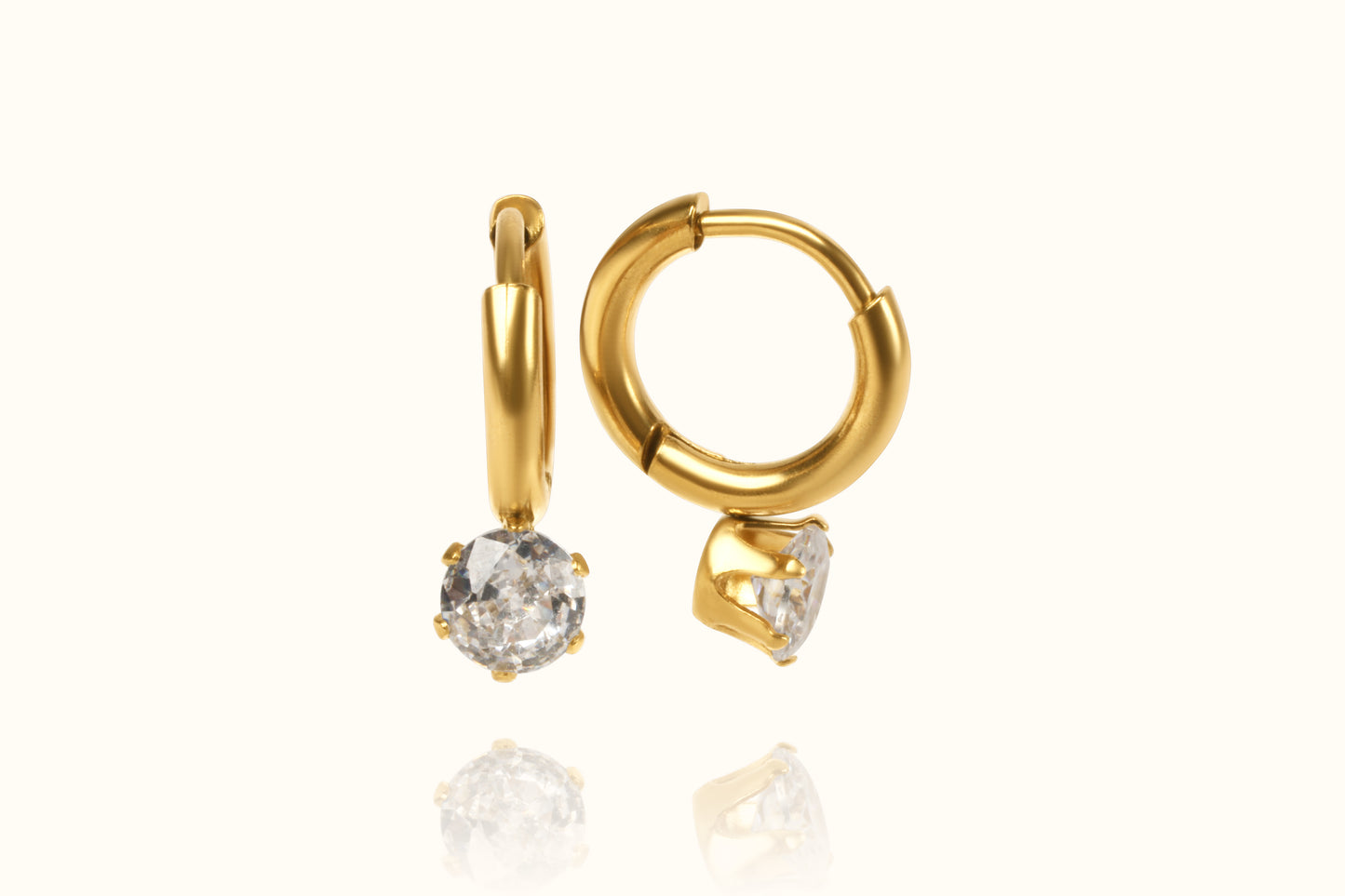 Aurelia Solitaire CZ Huggies
