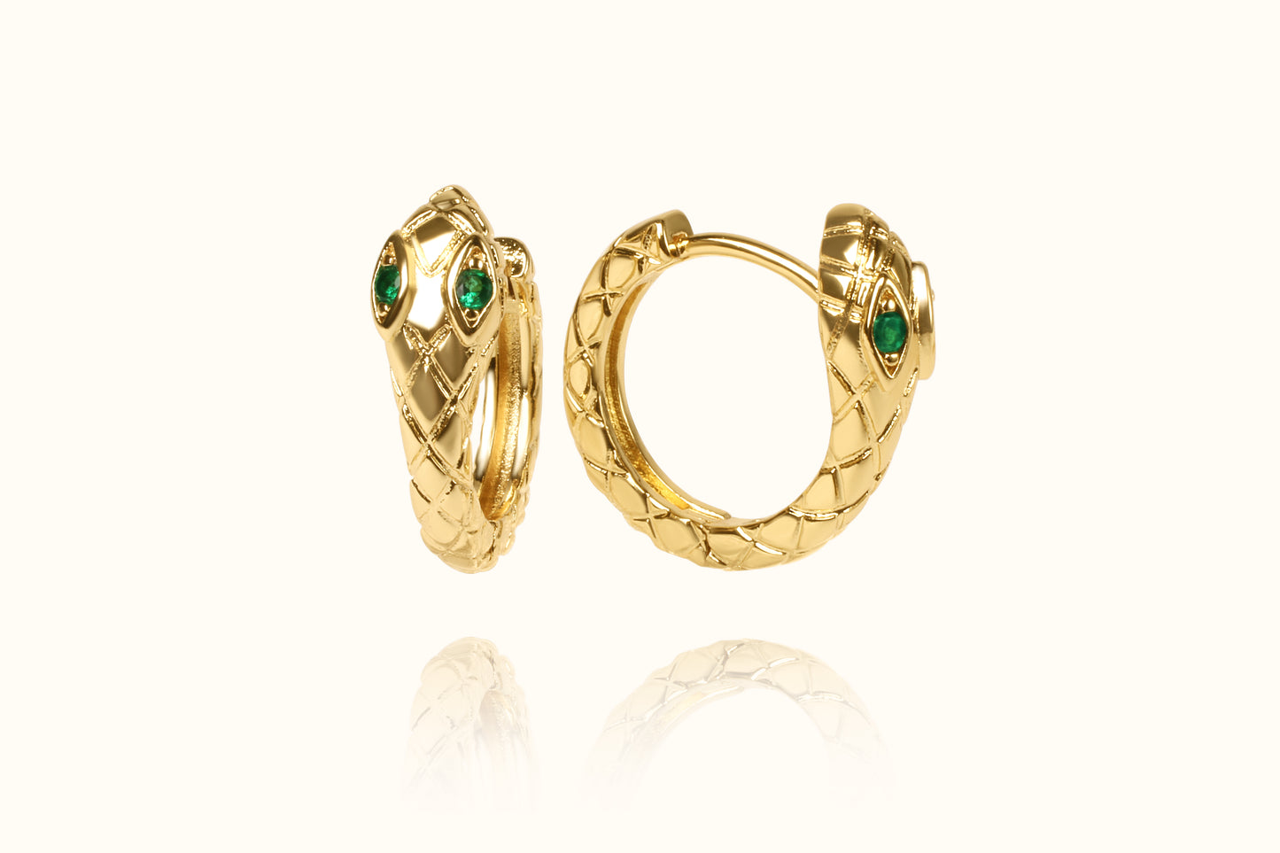 Petula Ophidian CZ Jewel Huggies